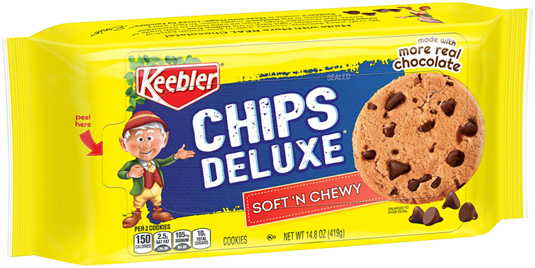 Keebler, Chips Deluxe, soft 'n chewy chocolate chip cookies | Calorie ...