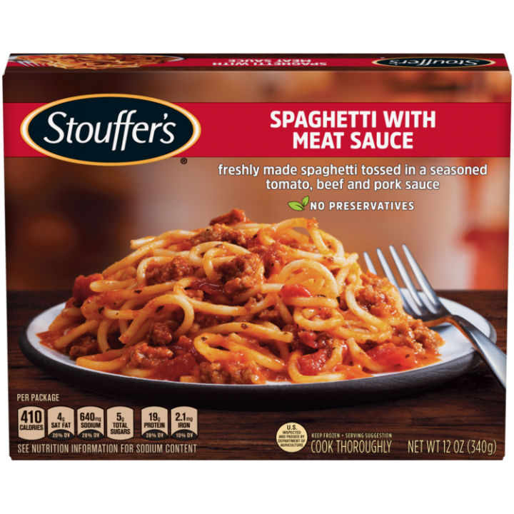 Spaghetti With Meat Sauce, Frozen Entree | Calorie Calculator